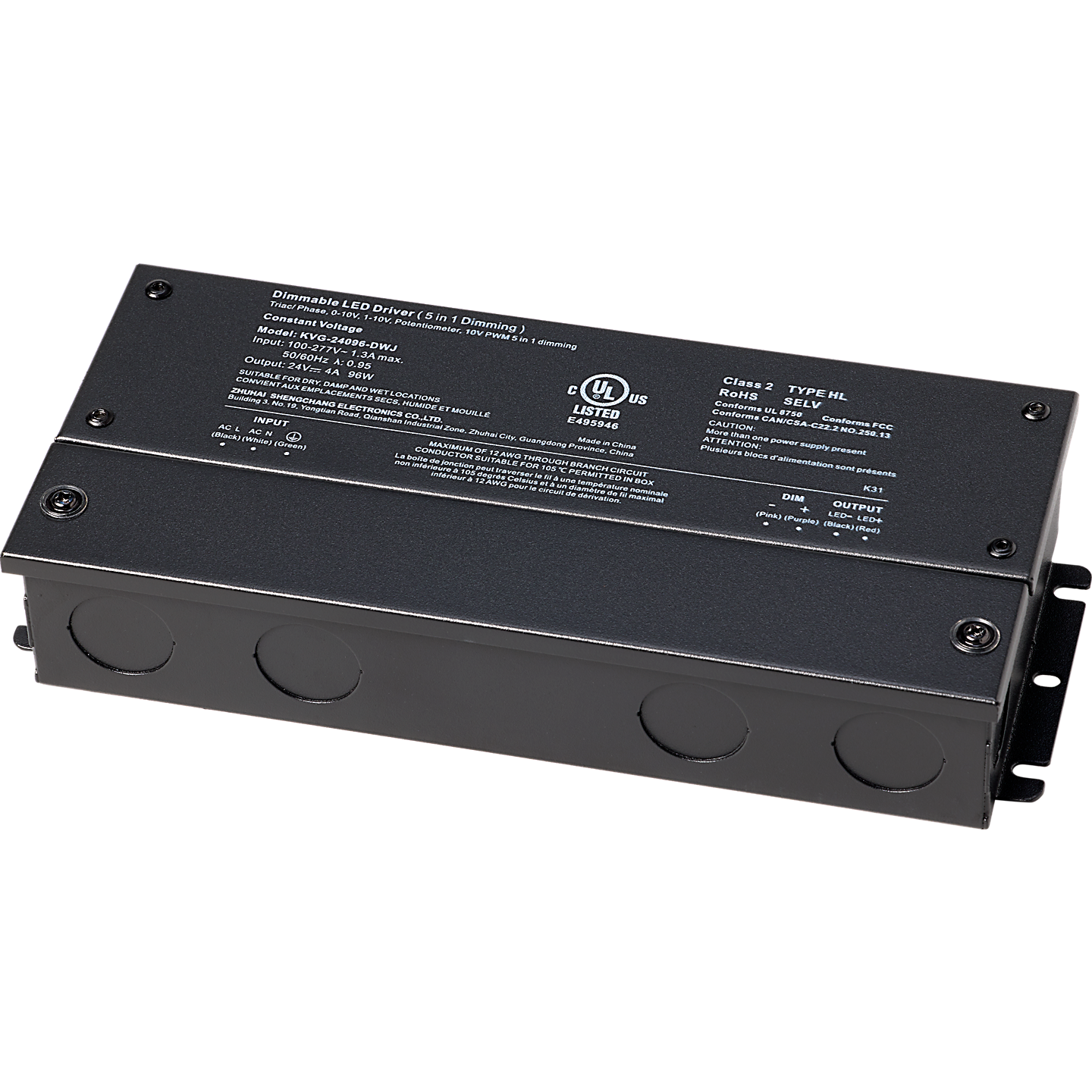 Nia LED Driver 96W 24V 120/277V