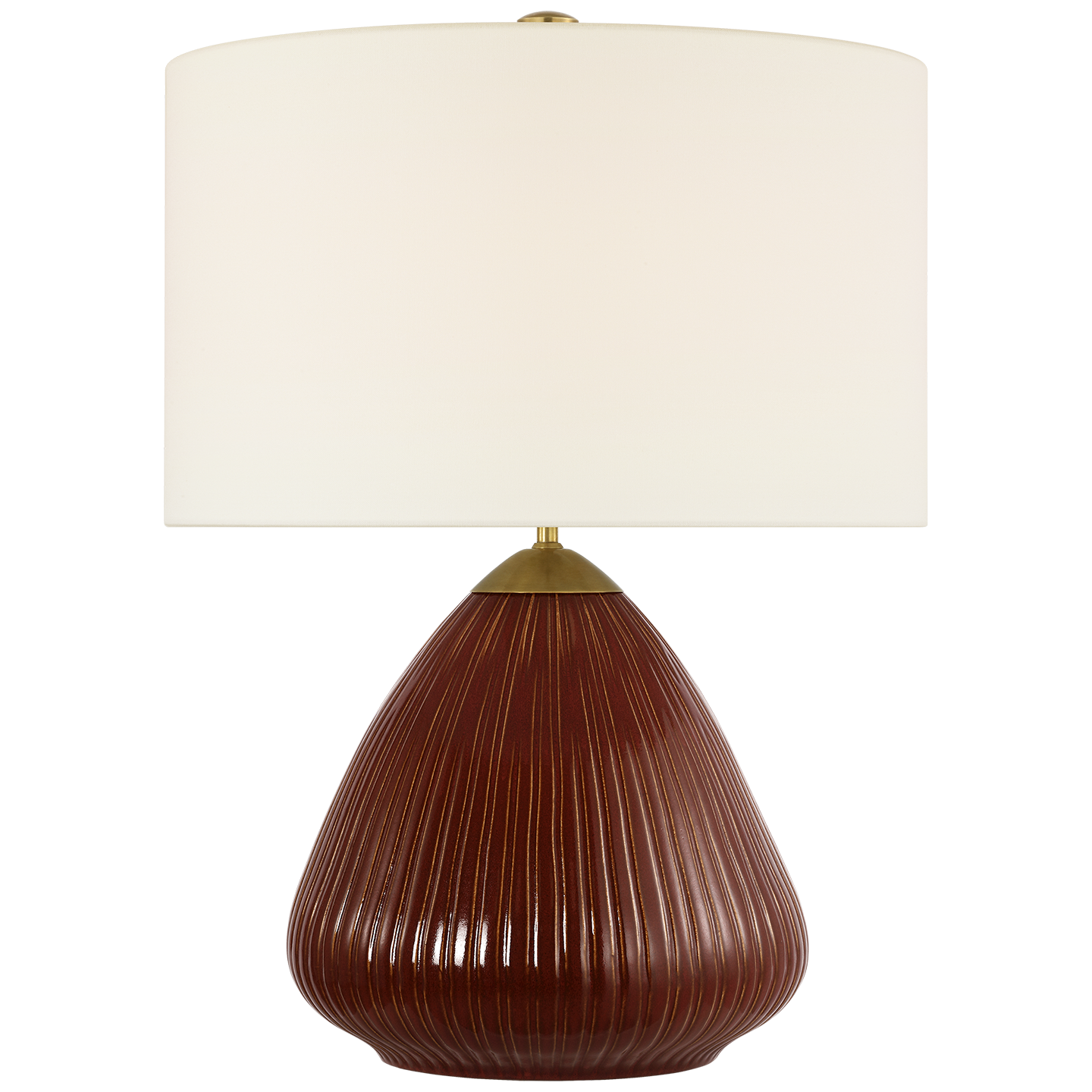 Vesse 28" Table Lamp in Pomegranate with Linen Shade