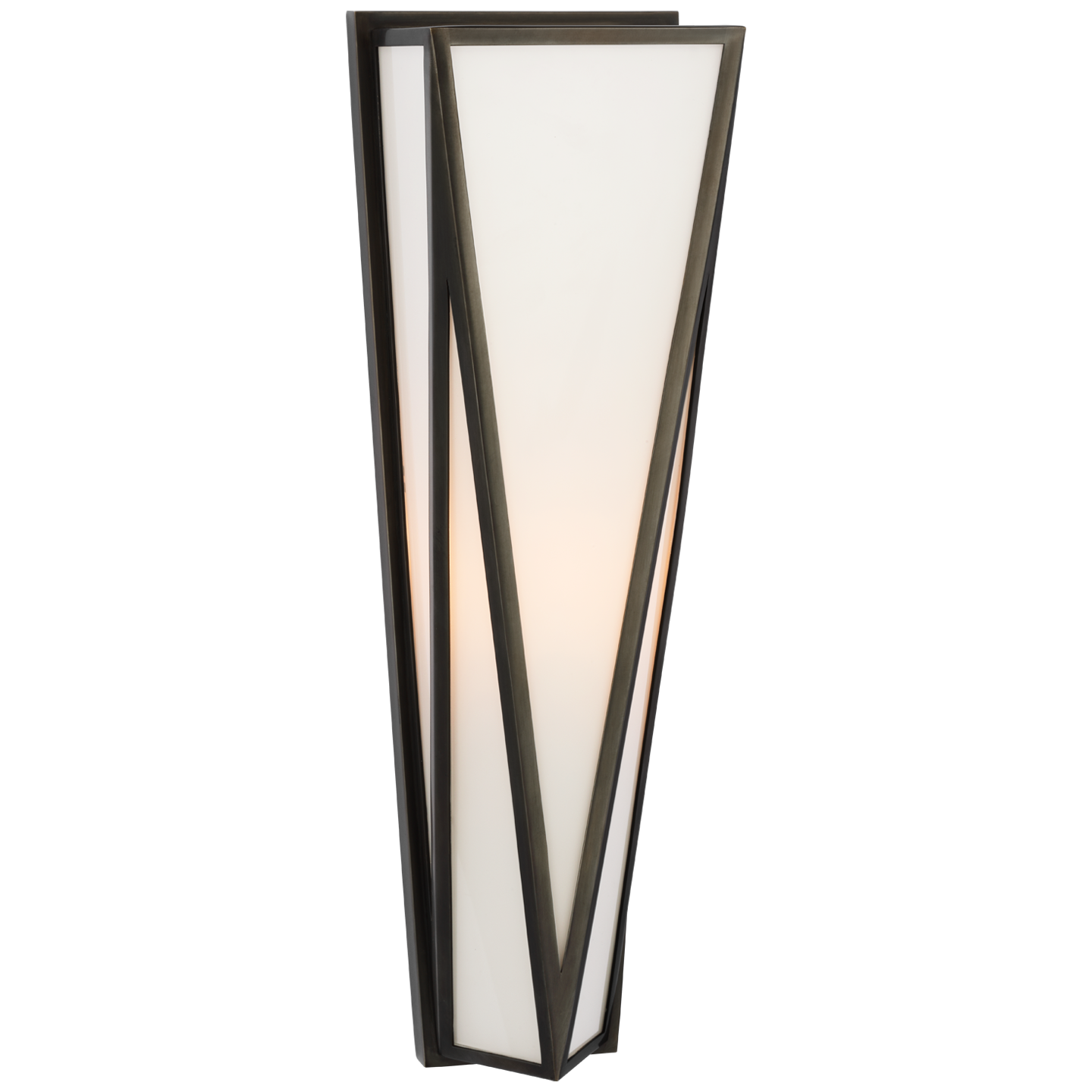 Lorino Medium Sconce in Bronze with White Glass Open Box