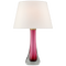Christa Large Table Lamp in Cerise with Linen Shade