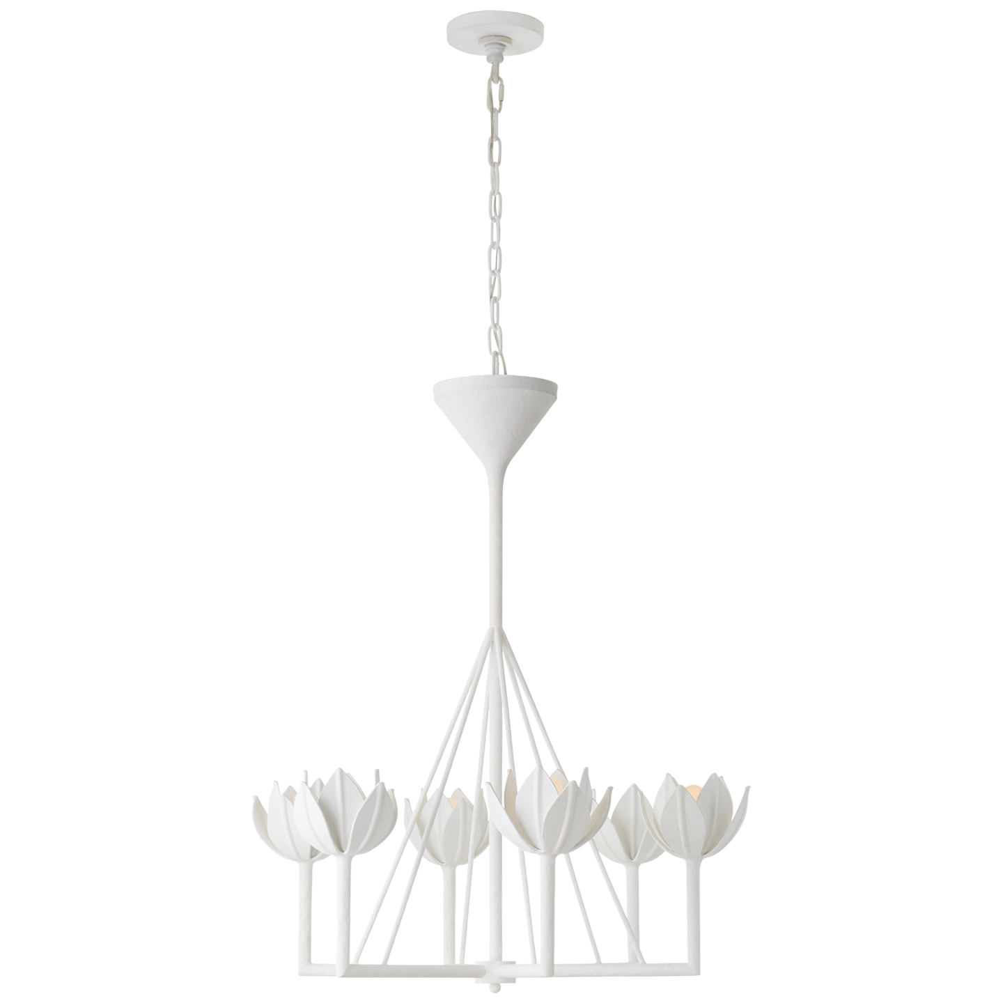 Alberto Small Single Tier Chandelier in Plaster White