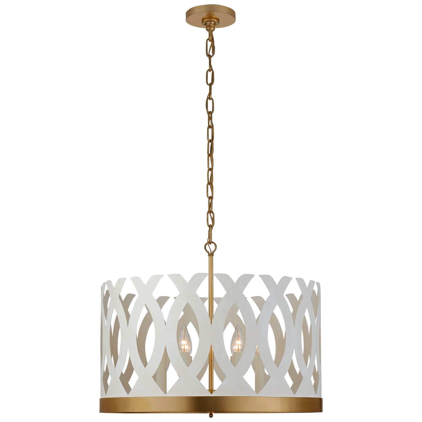 Ingrid Chandelier in Matte White and Gild
