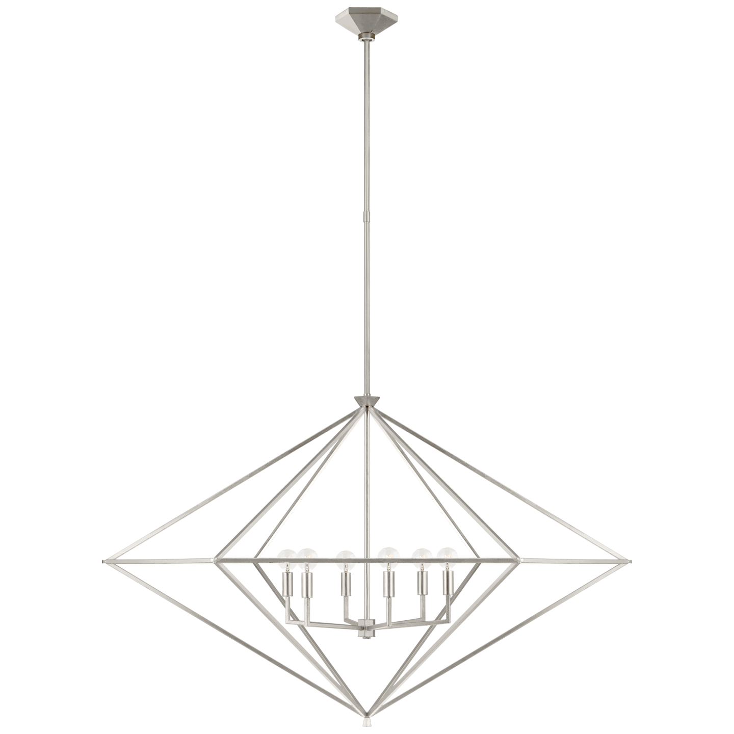 Afton Grande Lantern in Burnished Silver Leaf