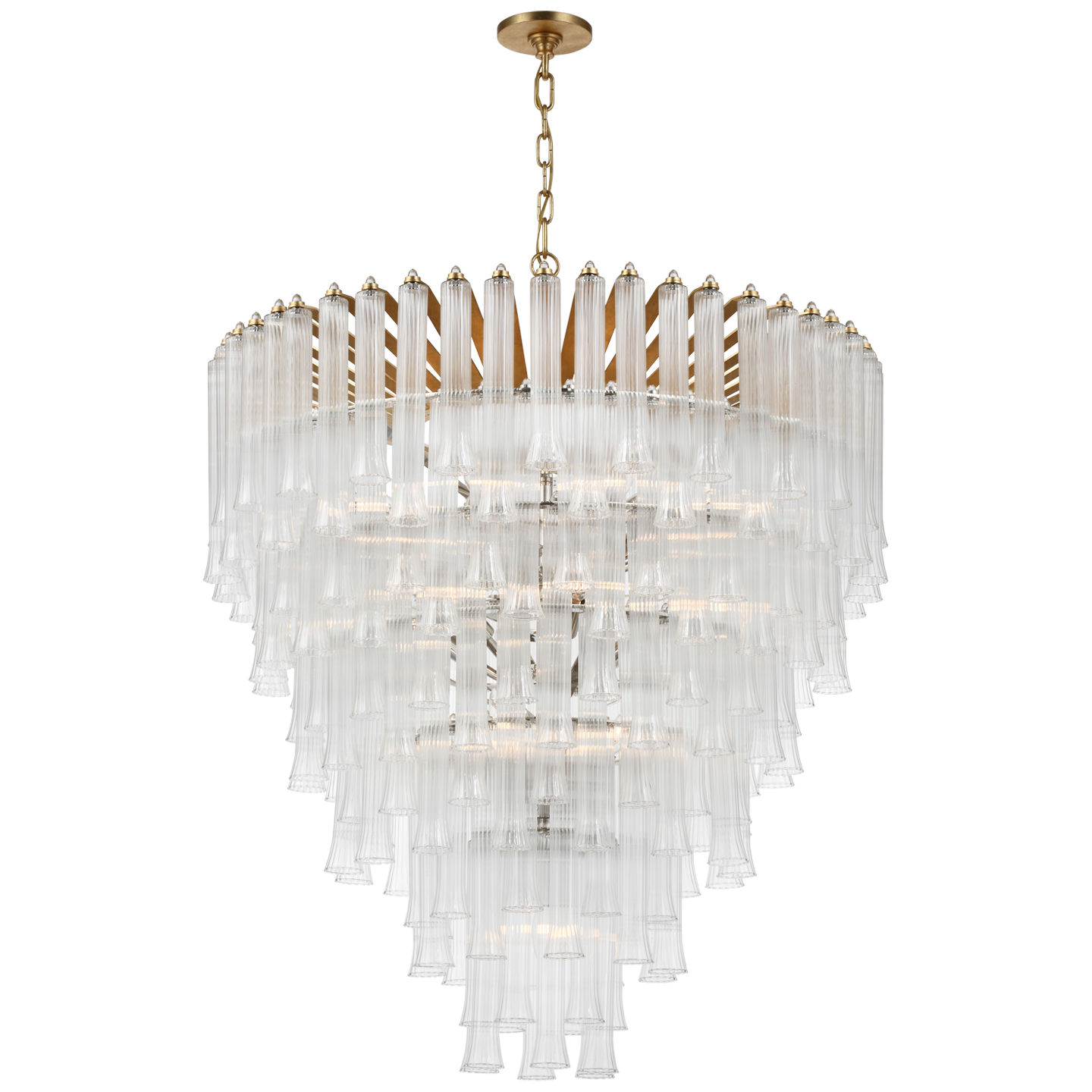 Lorelei X-Large Waterfall Chandelier in Gild with Clear Glass