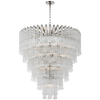 Lorelei X-Large Waterfall Chandelier in Polished Nickel with Clear Glass