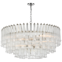 Lorelei X-Large Chandelier in Polished Nickel with Clear Glass