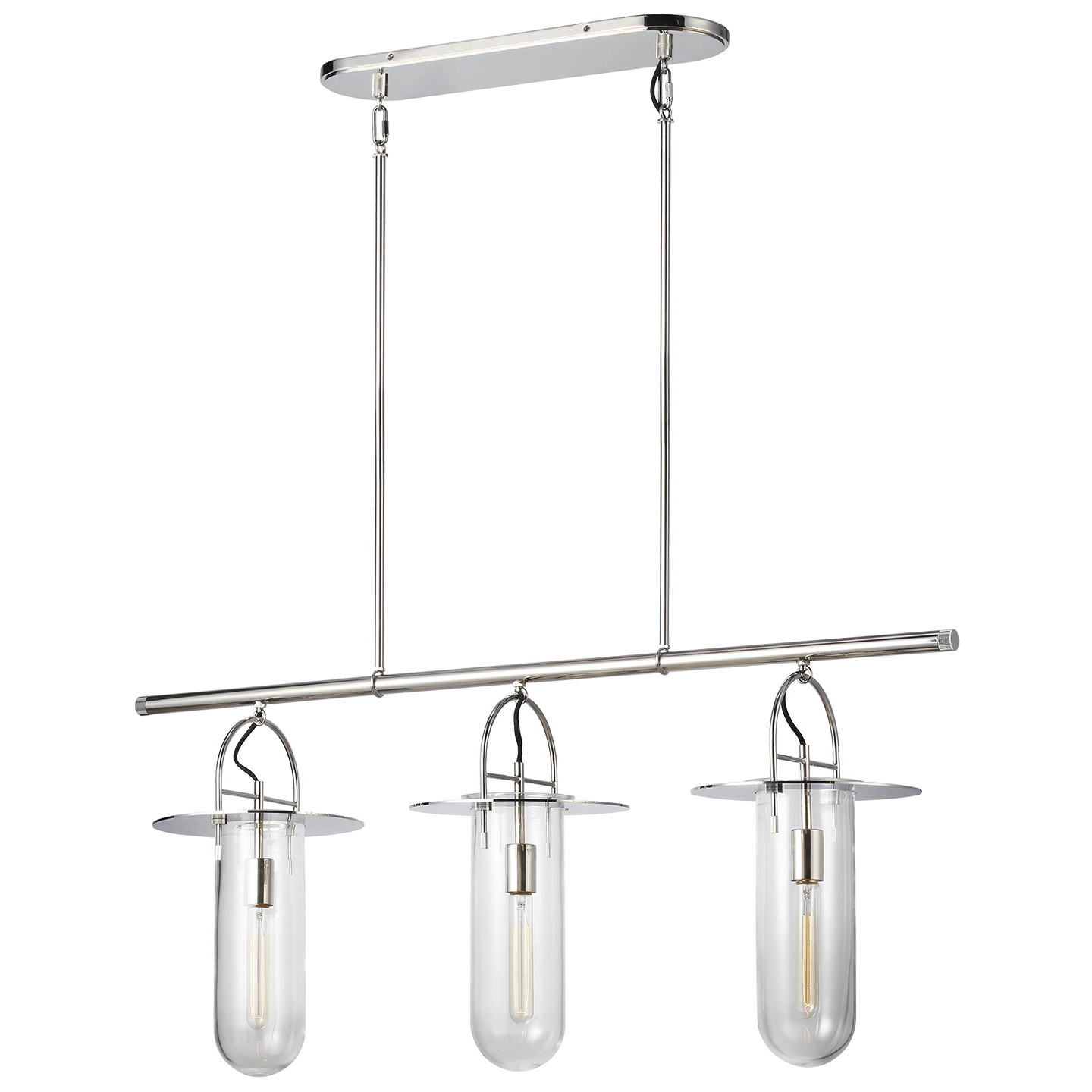 Nuance Linear Chandelier Polished Nickel