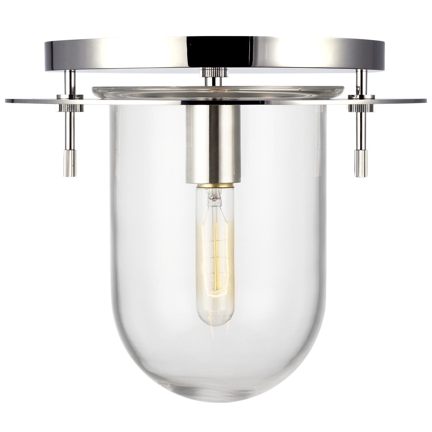 Nuance Small Flush Mount Polished Nickel