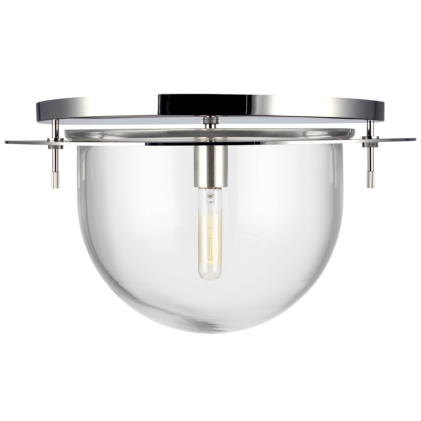 Nuance Large Flush Mount Polished Nickel