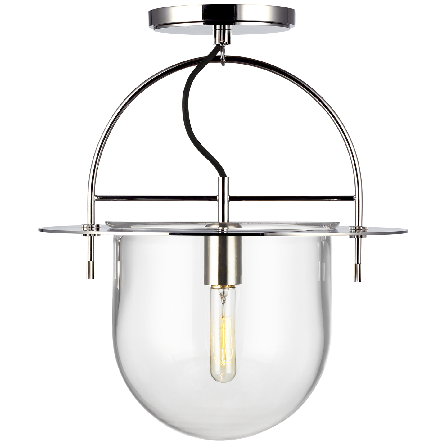 Nuance Medium Semi-Flush Mount Polished Nickel