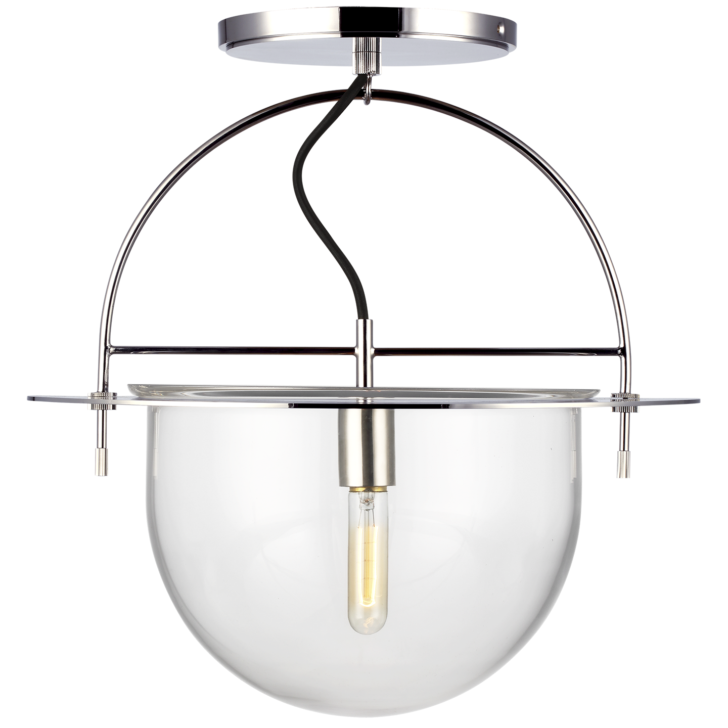 Nuance Large Semi-Flush Mount Polished Nickel