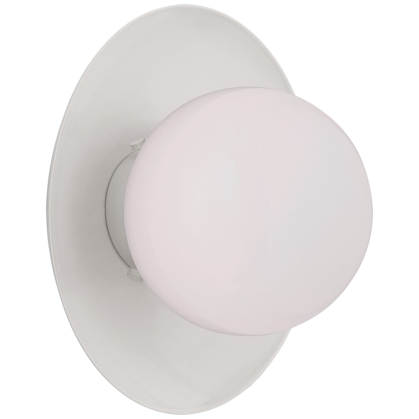Boswell Small Sconce in White with White Glass