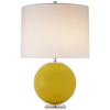 Elsie Table Lamp in Yellow with Linen Shade