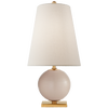 Corbin Mini Accent Lamp in Blush with Linen Shade