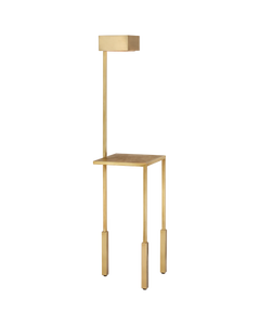 Nimes Tray Table Floor Lamp in Antique-Burnished Brass