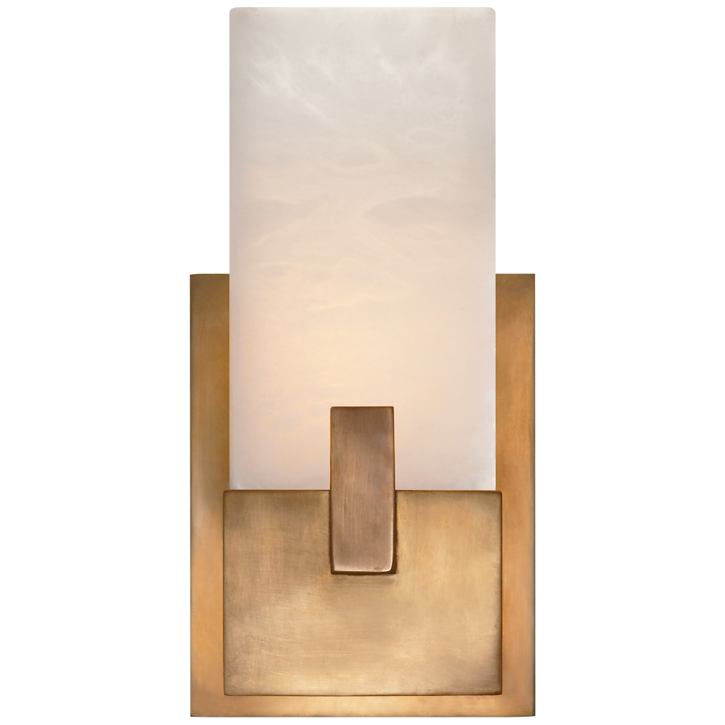 Covet Short Clip Bath Sconce in Antique-Burnished Brass