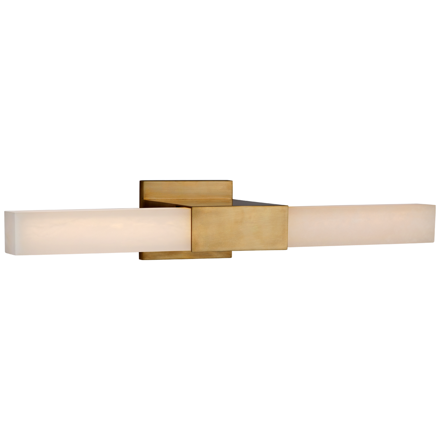 Covet 24" Over The Mirror Bath Light in Antique-Burnished Brass with Alabaster