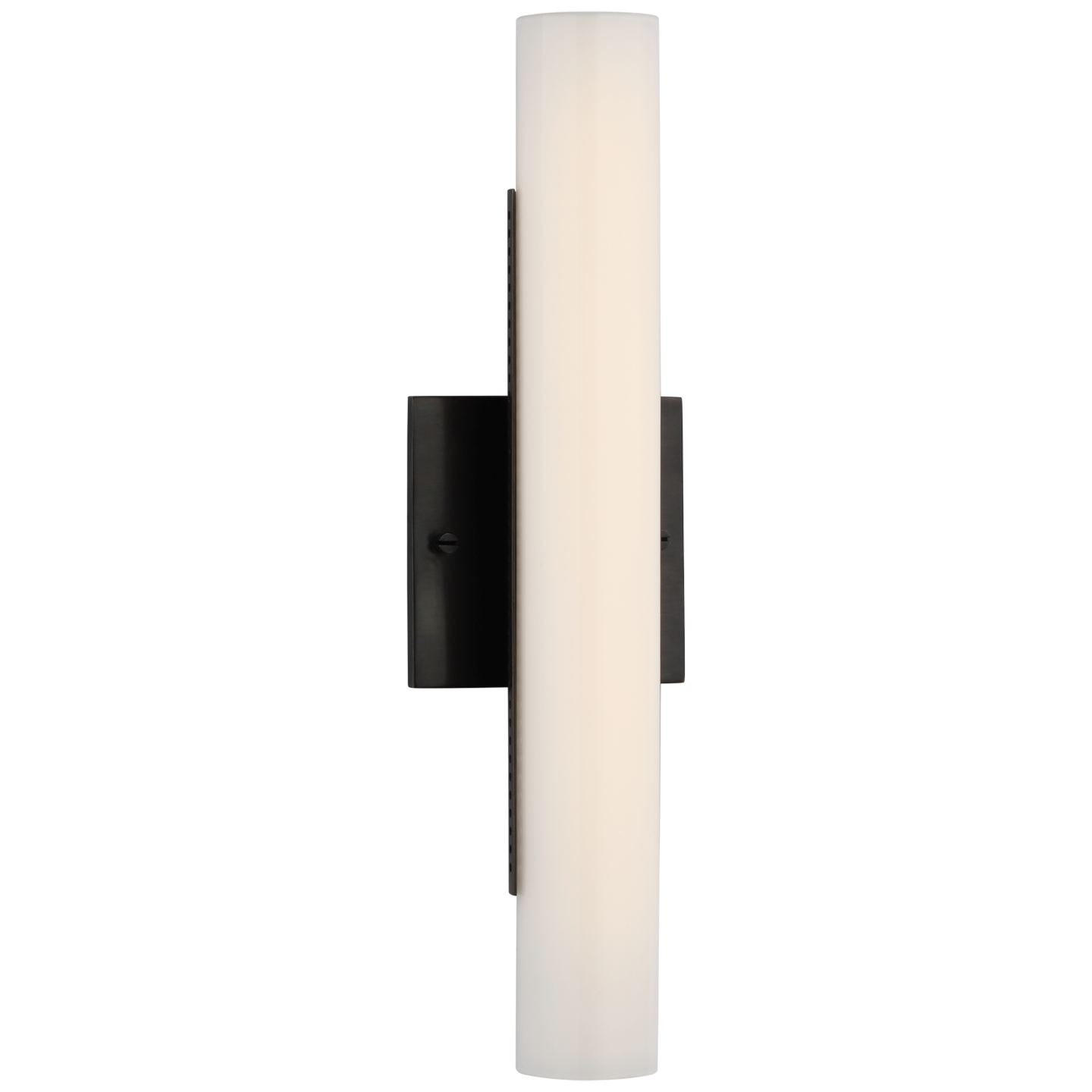 Precision 15" Bath Light in Bronze with White Glass