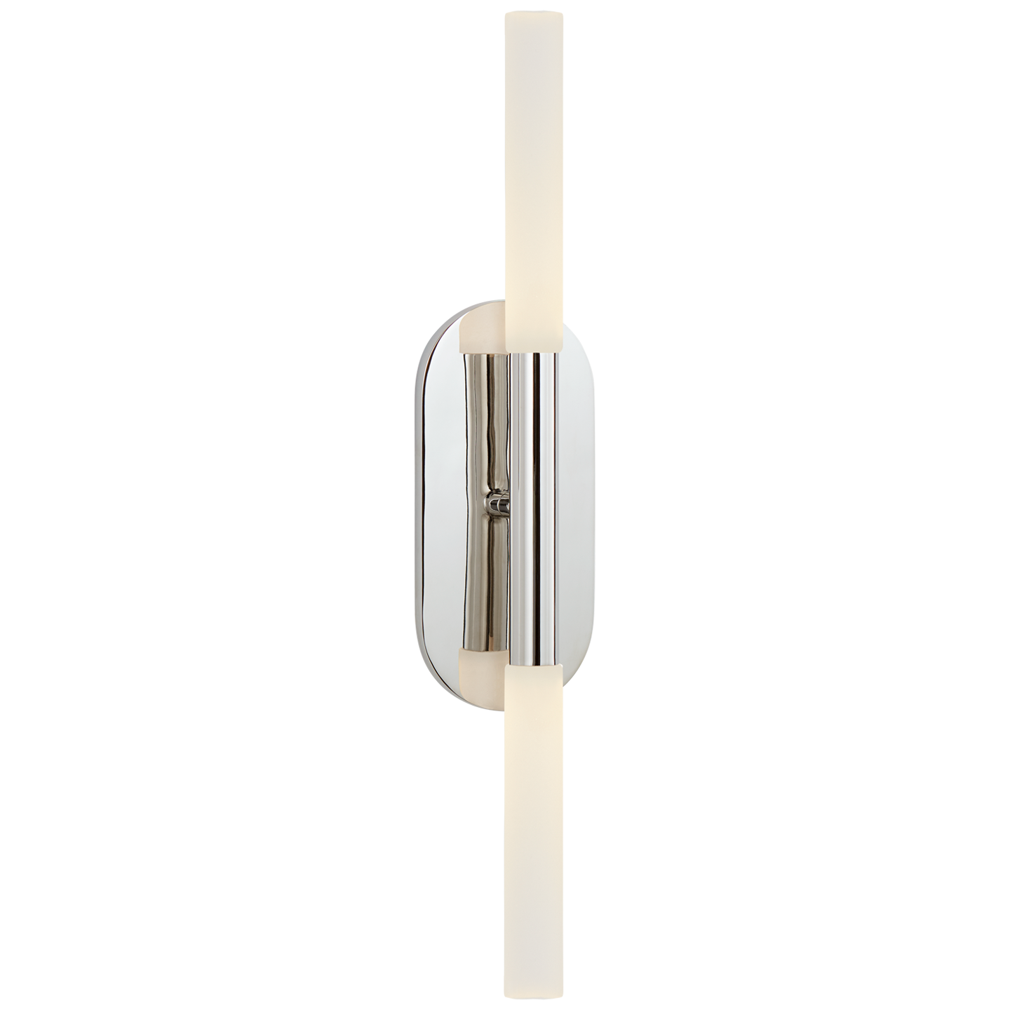 Rousseau Medium Vanity Sconce in Polished Nickel with Etched Crystal