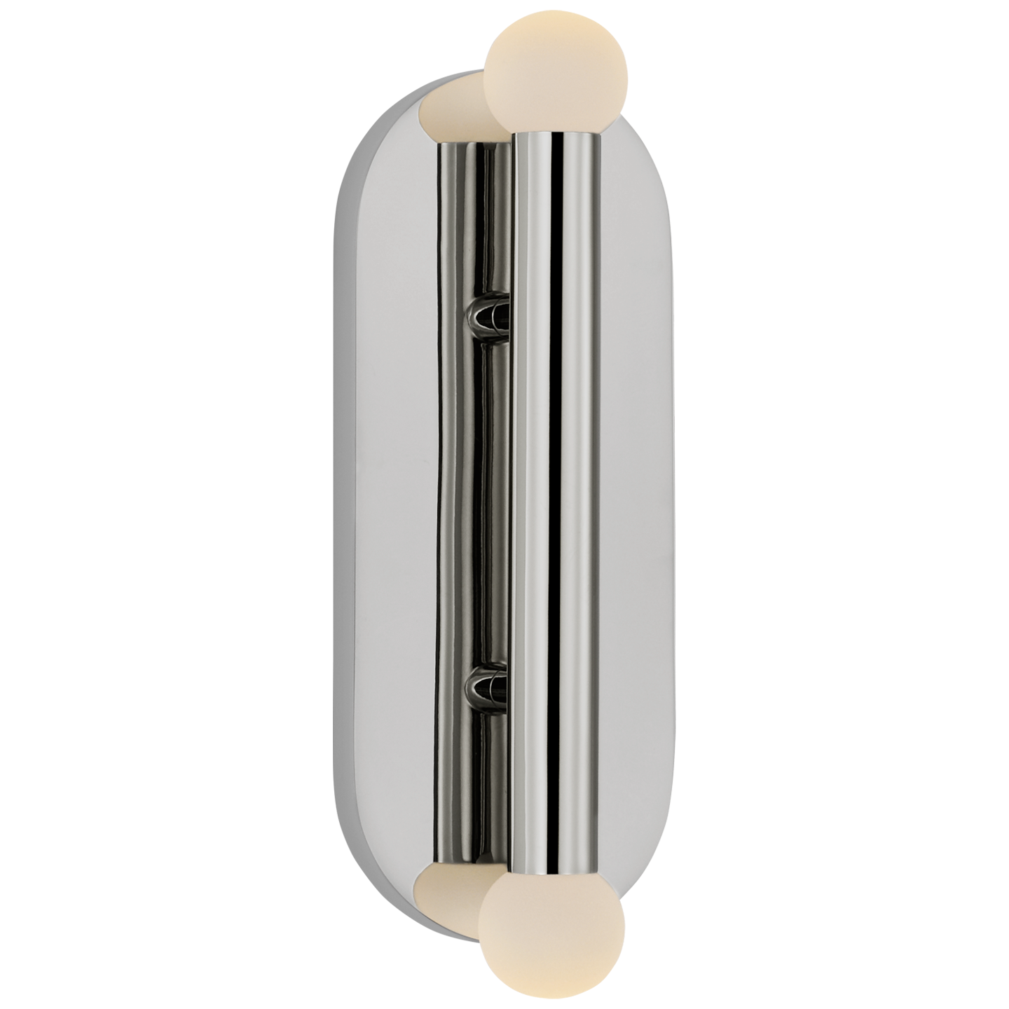 Rousseau Large Vanity Sconce in Polished Nickel with Etched Crystal Orb Open Box