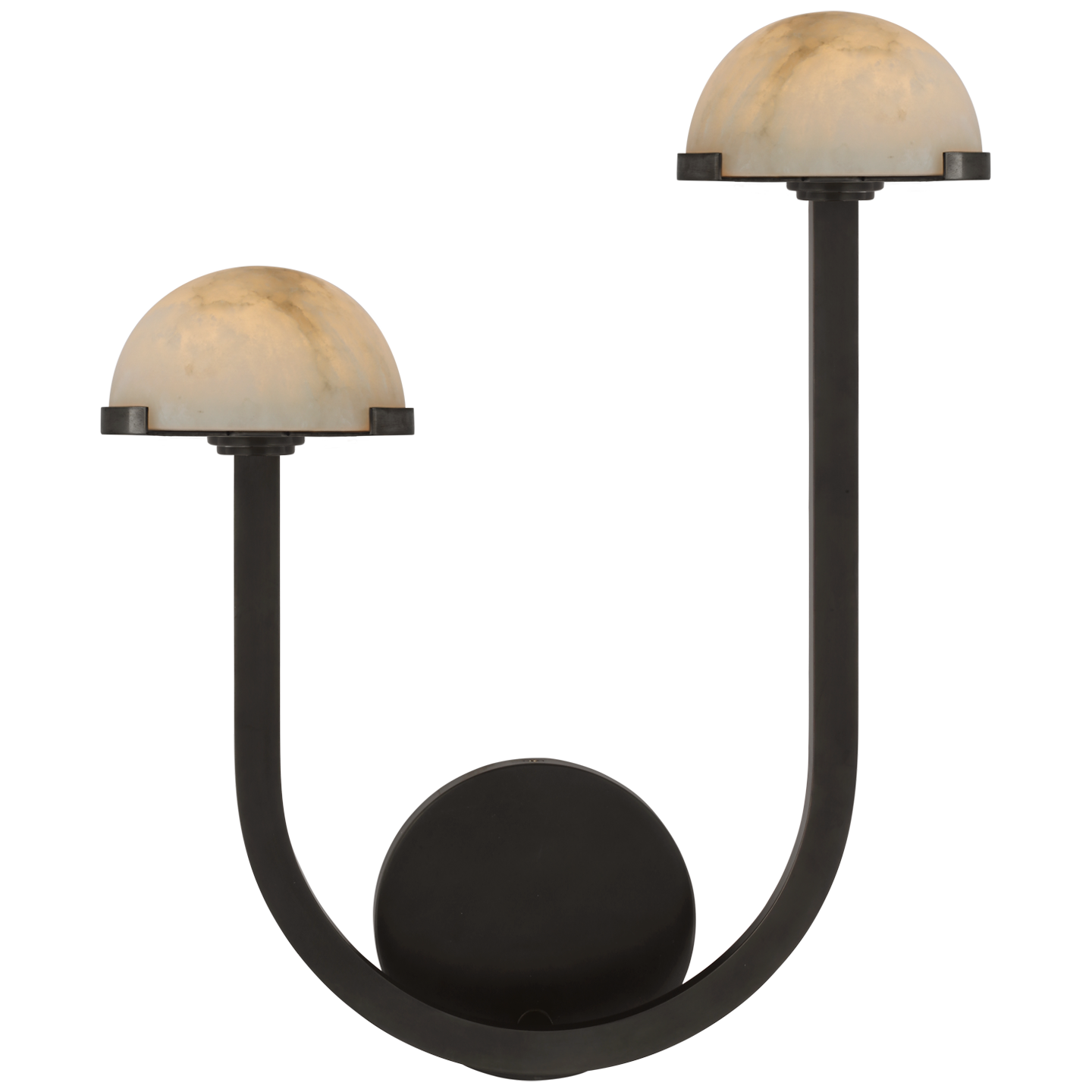 Pedra 15" Asymetrical Left Sconce in Bronze with Alabaster