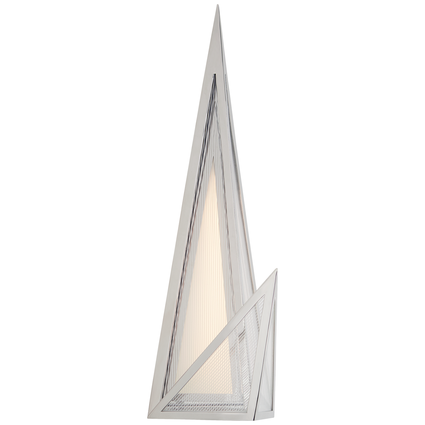 Ori Sconce in Polished Nickel with Clear Lined Glass