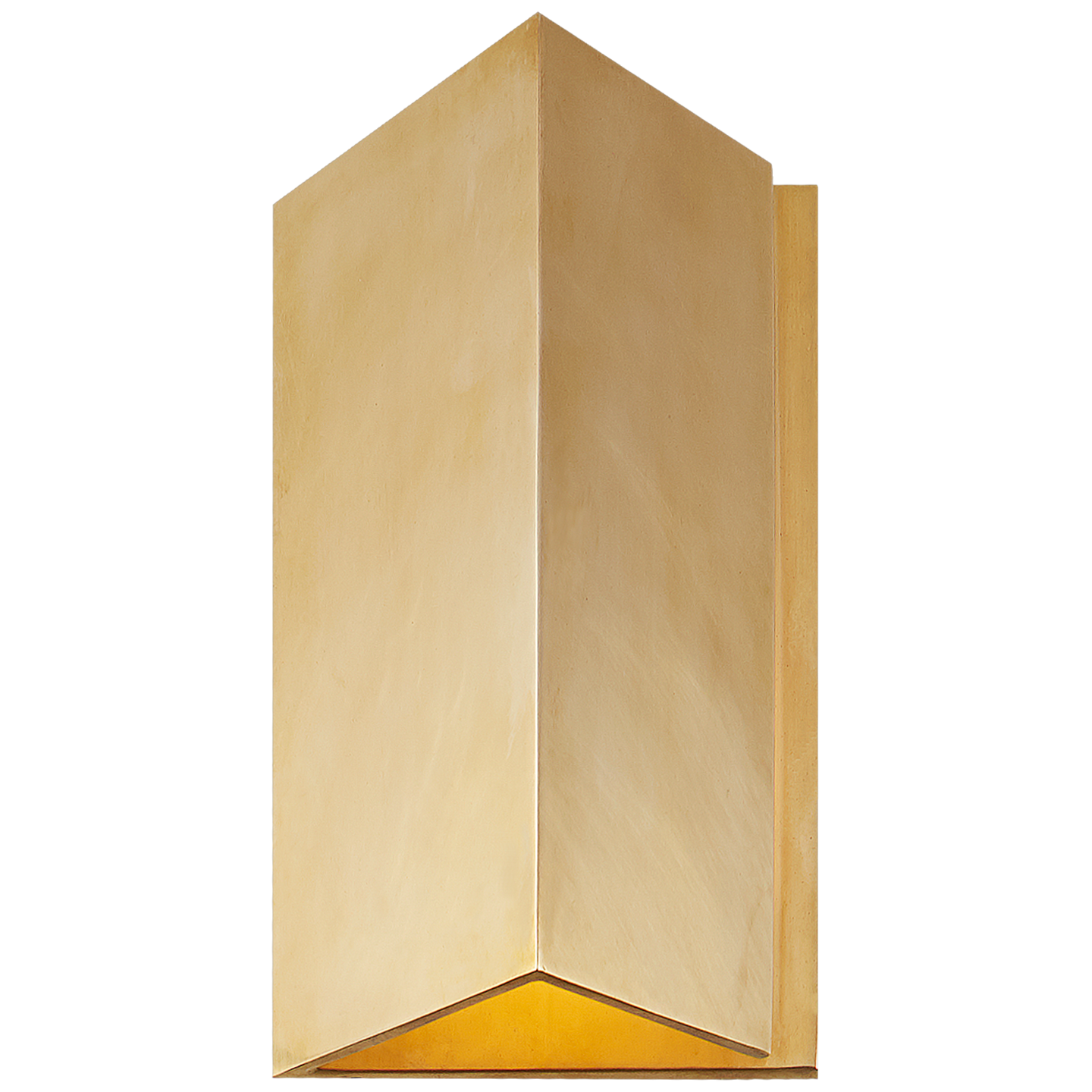 Esker Small Triangle Sconce in Antique-Burnished Brass