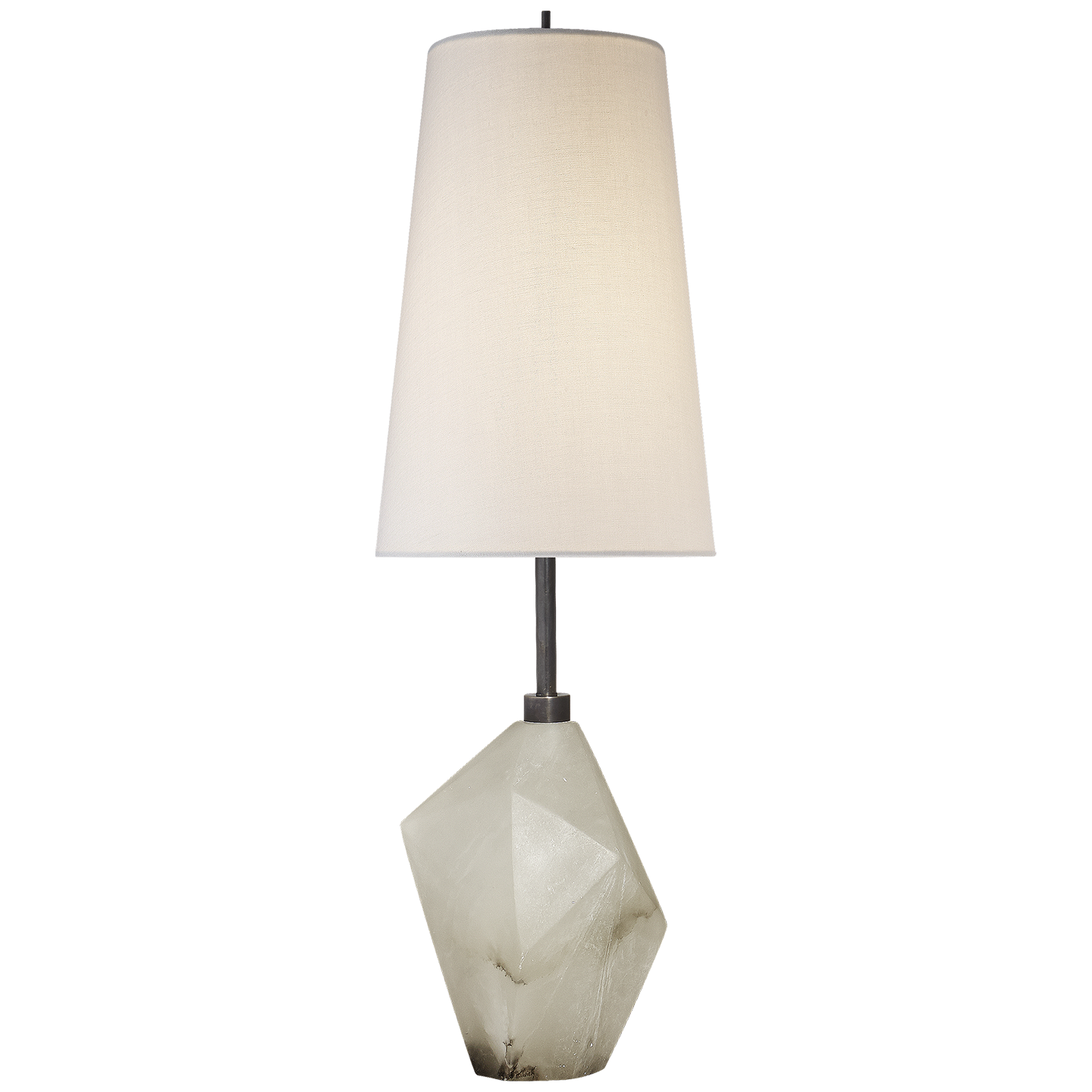 Halcyon Accent Table Lamp in Alabaster with Linen Shade