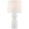 Nero Large Table Lamp in Matte White with Linen Shade