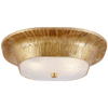 Utopia Round Flush Mount in Gild with Fractured Glass