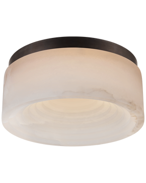 Otto Small Flush Mount in Bronze with Alabaster 