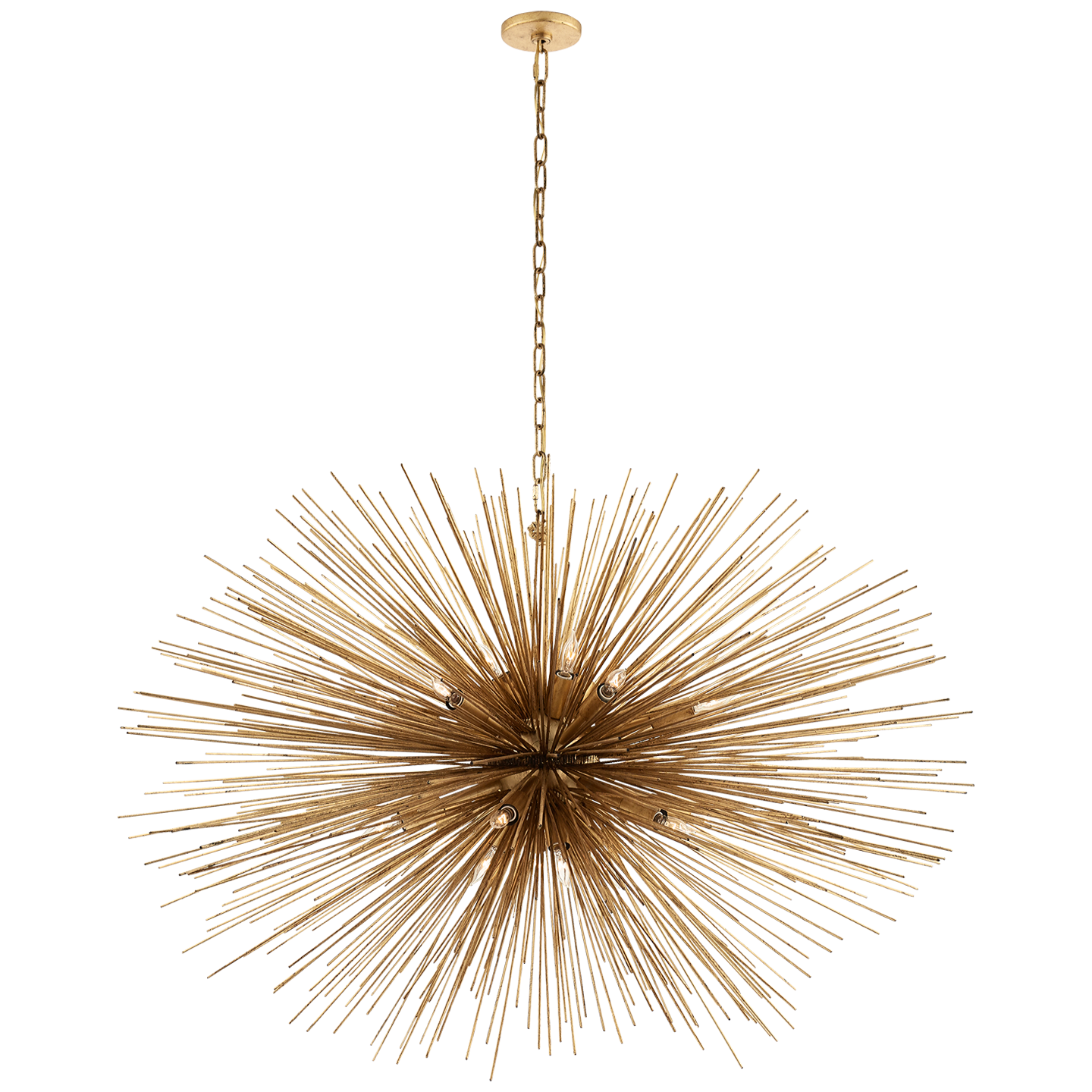 Strada Large Oval Chandelier in Gild