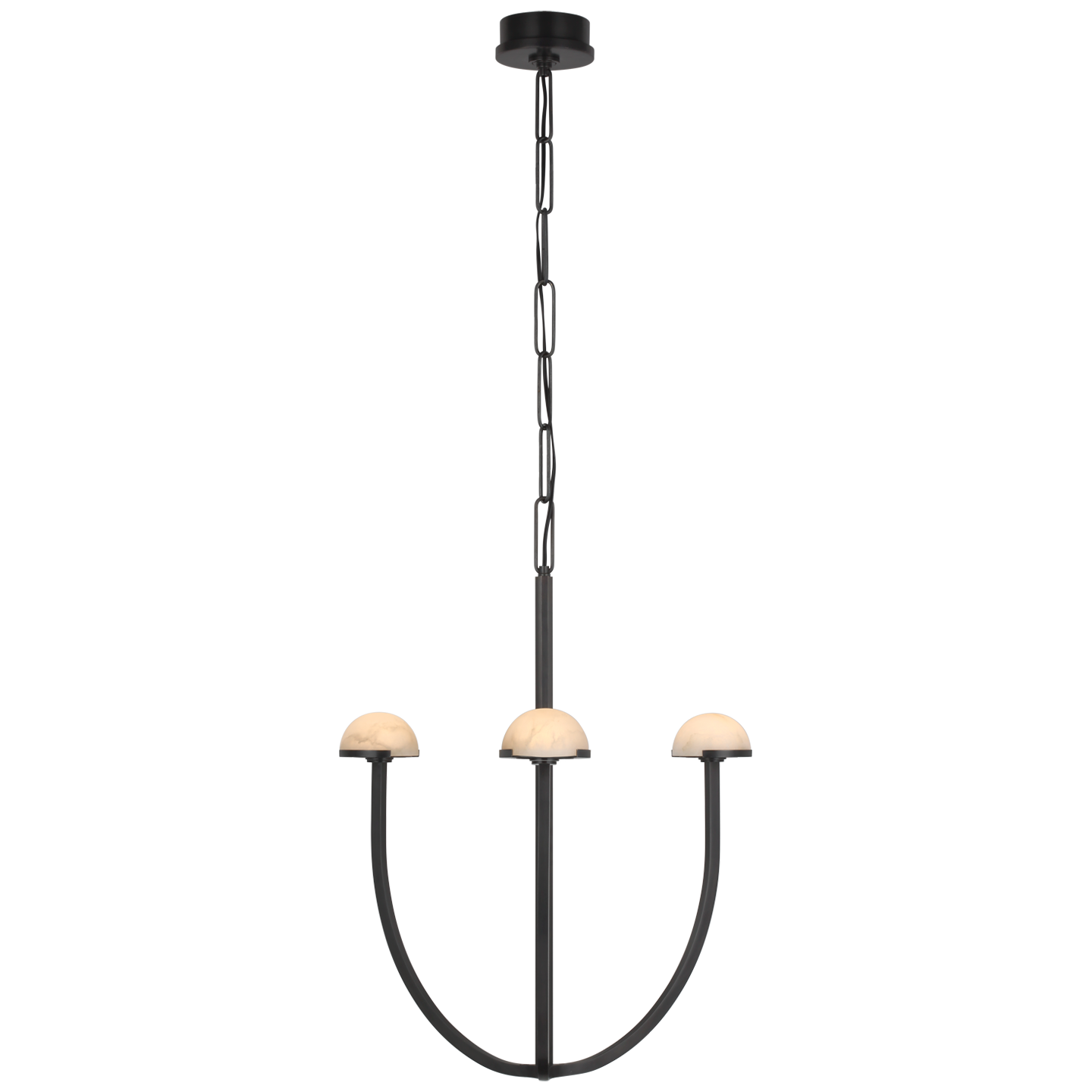 Pedra Medium Chandelier in Bronze with Alabaster