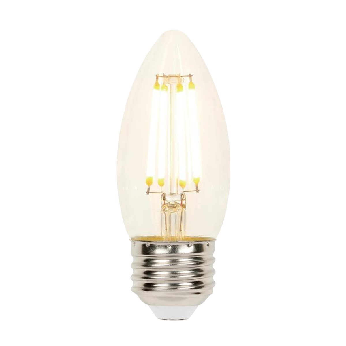 4.5W B11 Clear LED Dimmable E26 Medium Base 500lm 2700k 120V LB