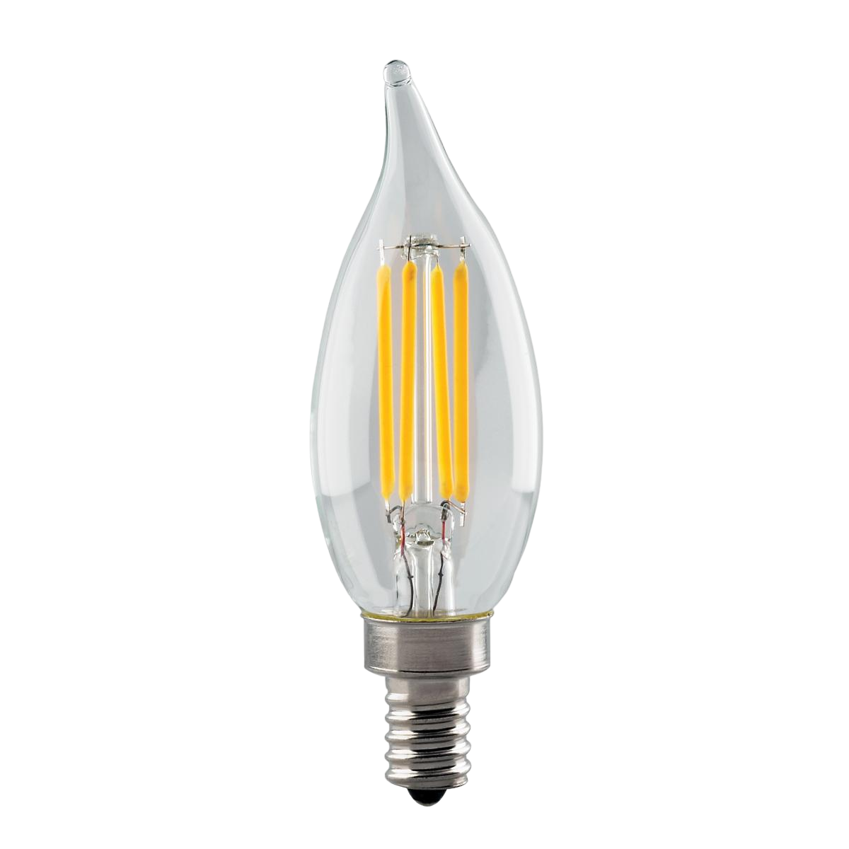 4.5W CA11 LED Clear Dimmable E12 Candelabra base 350lm 2700K 120v LB