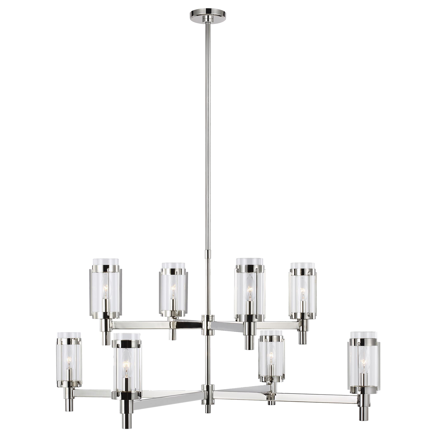 Flynn Large Chandelier Polished Nickel