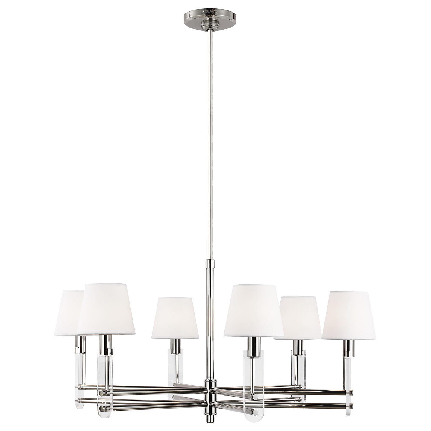 Jake Medium Chandelier Polished Nickel