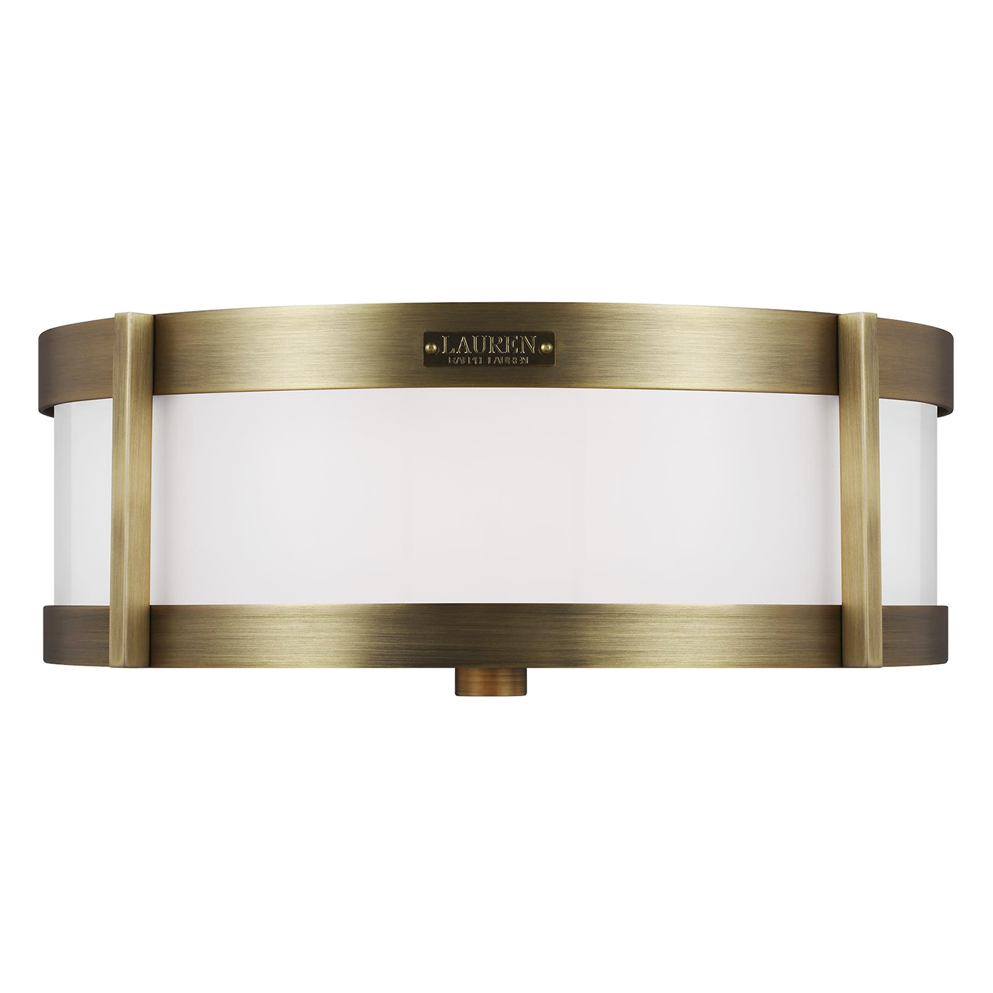 Flynn Medium Flush Mount Time Worn Brass