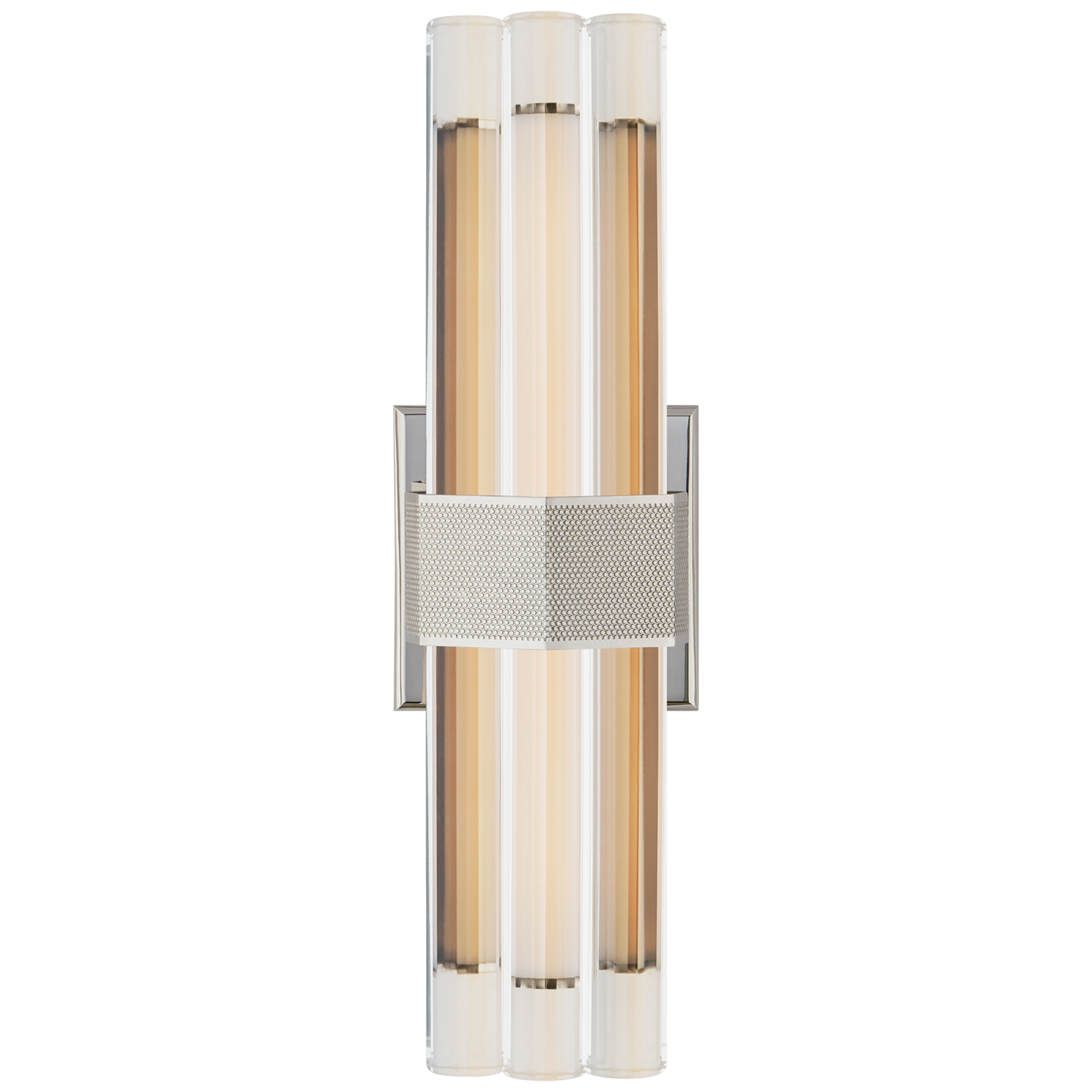 Fascio 14" Sconce in Polished Nickel with Crystal