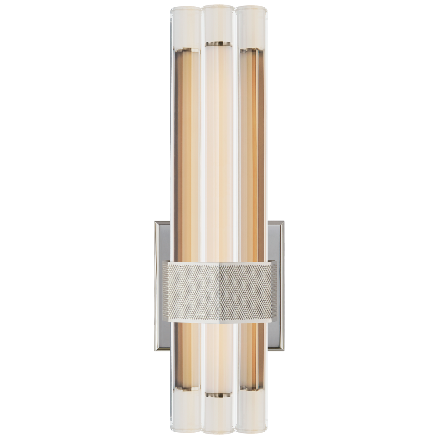 Fascio 14" Asymmetric Sconce in Polished Nickel with Crystal