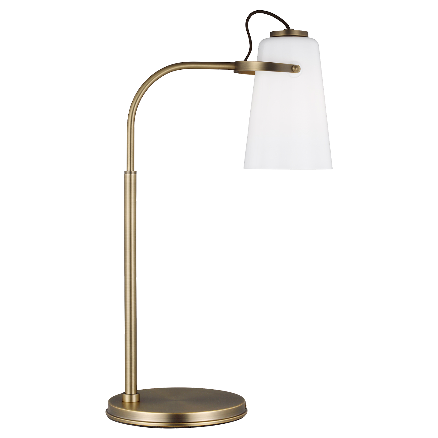 Hazel Task Table Lamp Time Worn Brass Bulbs Inc