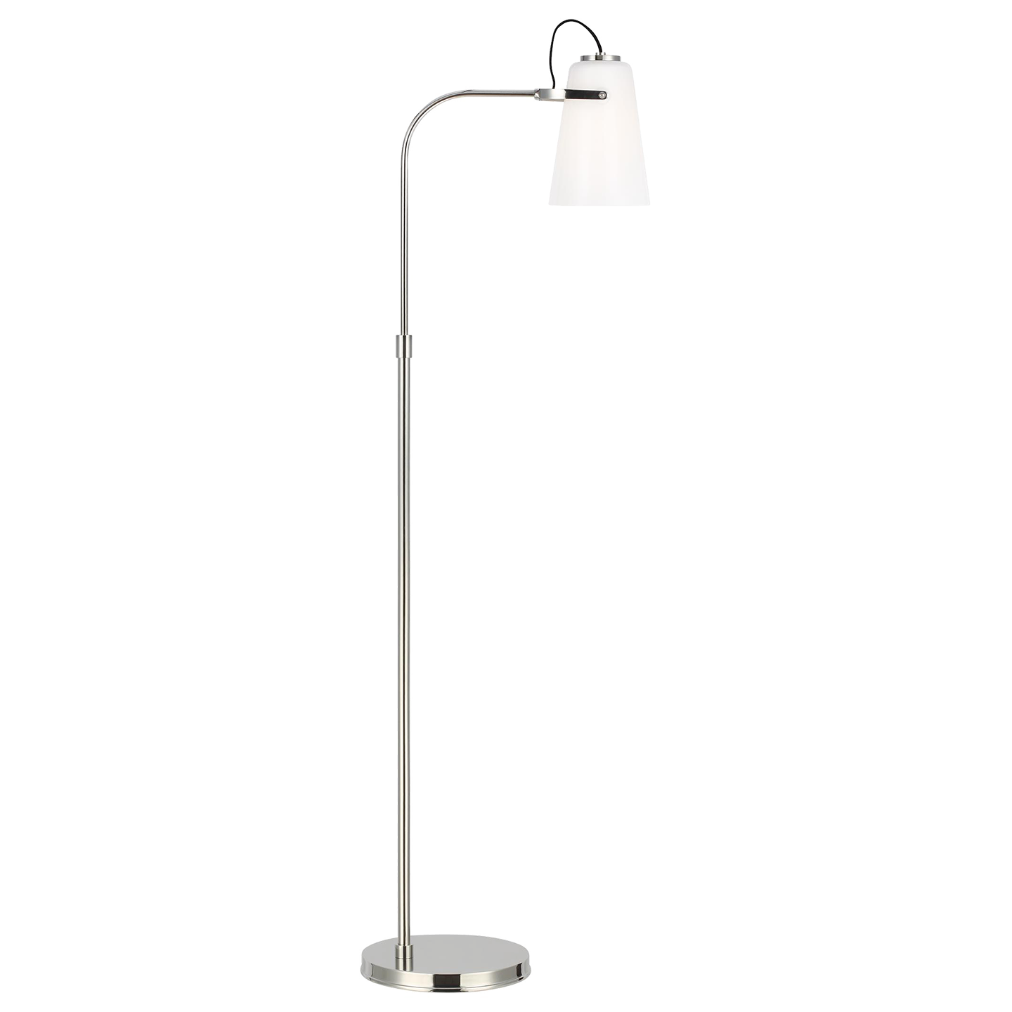 Hazel Task Floor Lamp Polished Nickel Bulbs Inc