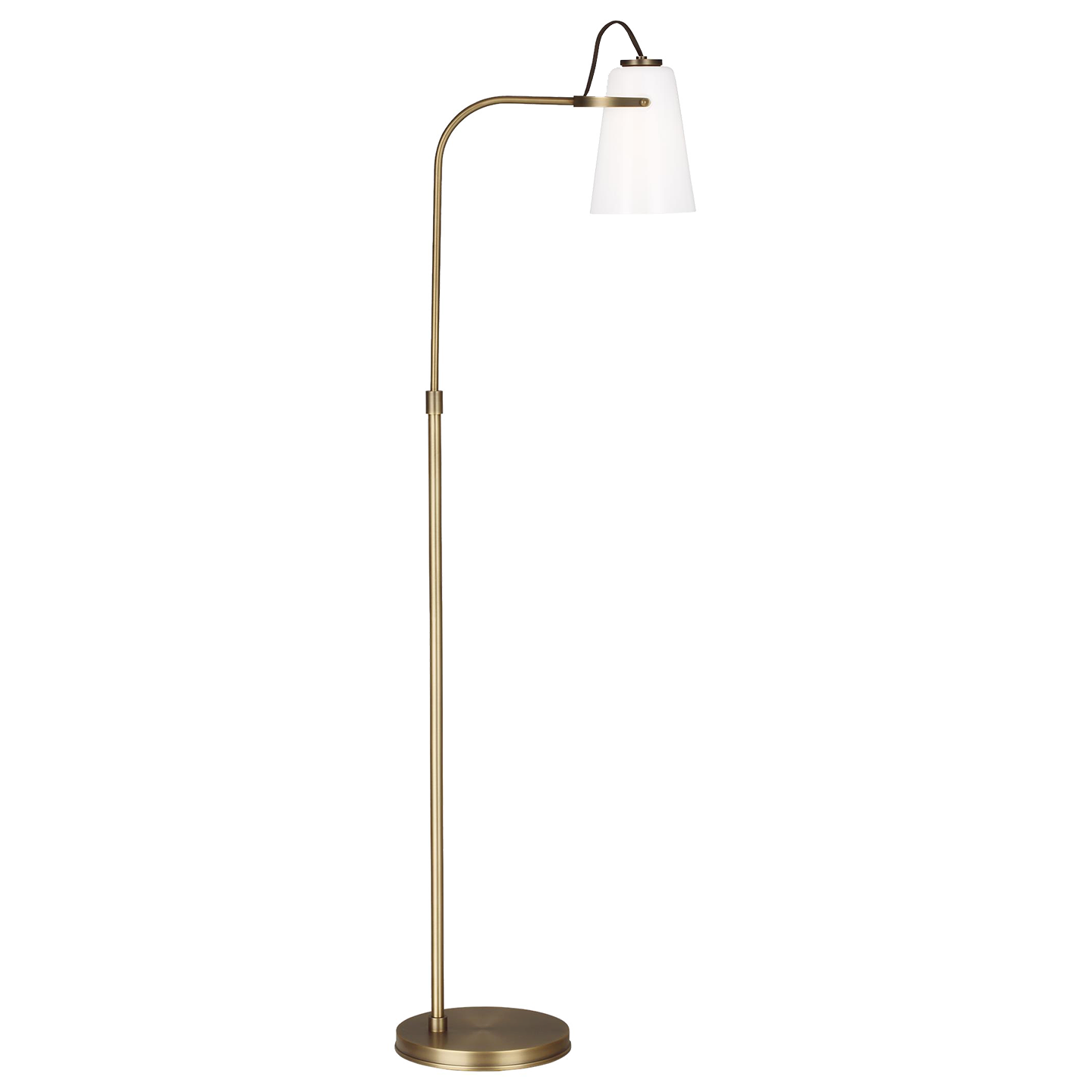 Hazel Task Floor Lamp Time Worn Brass Bulbs Inc