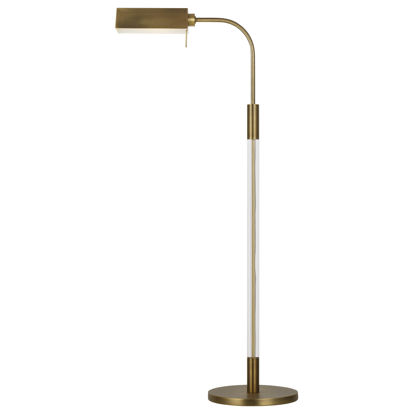 Robert Task Floor Lamp Time Worn Brass Bulbs Inc