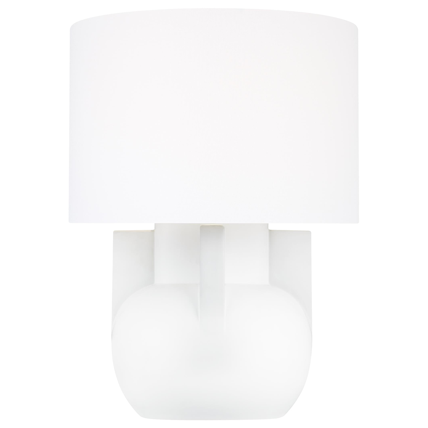 William Wide Table Lamp Matte Ivory Bulbs Inc