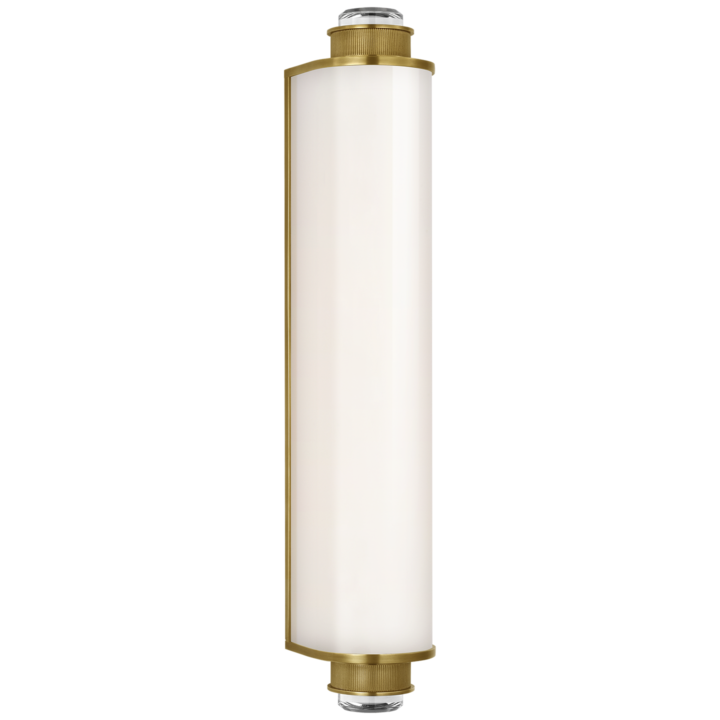 Percy 21" Linear Bath Sconce in Soft Brass with White Glass 220V