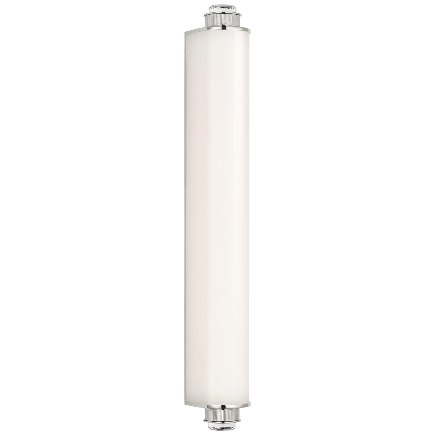 Percy 29" Linear Bath Sconce in Polished Nickel with White Glass 220V