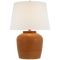 Nora Medium Table Lamp in Burnt Sienna with Linen Shade