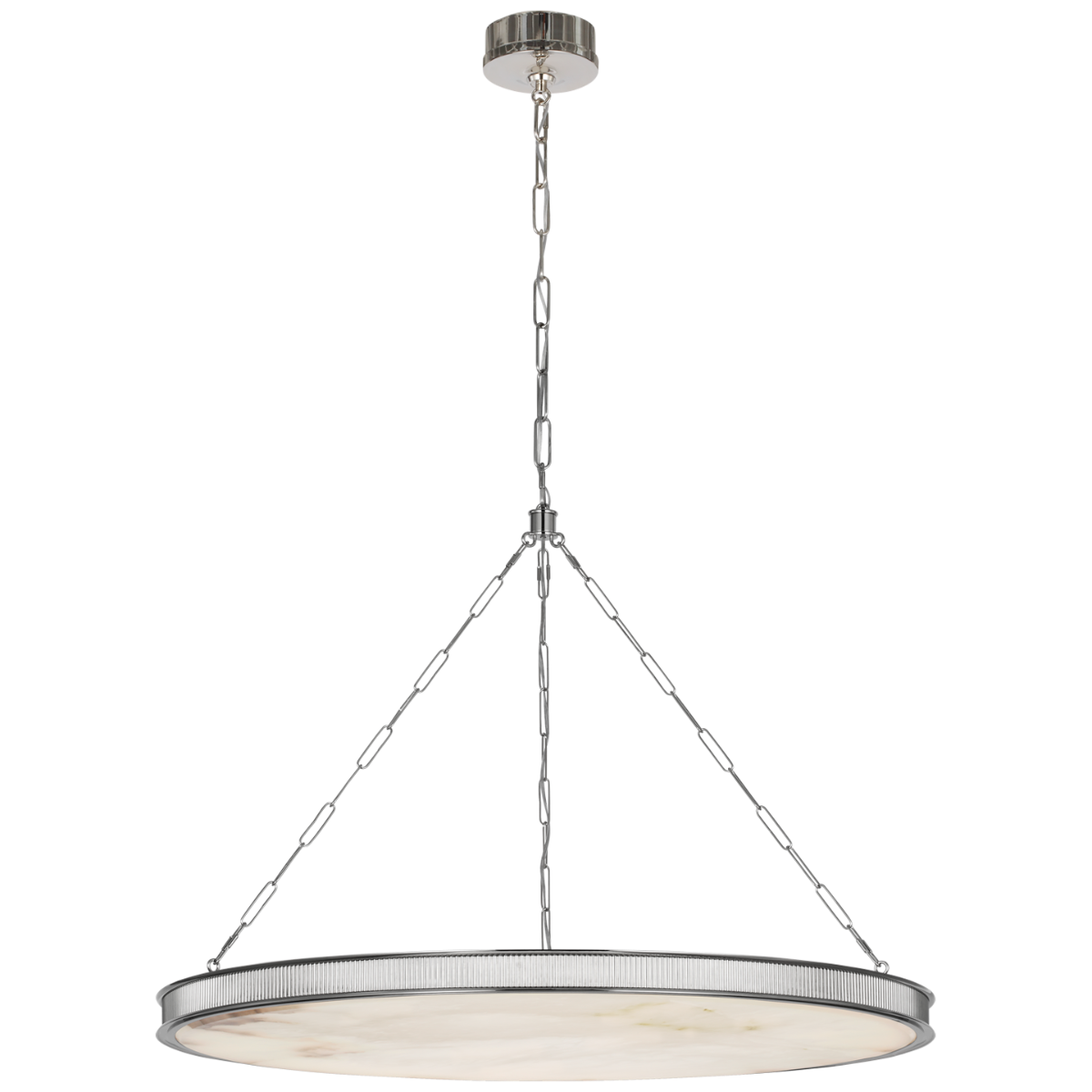 Matthew 40" Chandelier in Polished Nickel with Alabaster