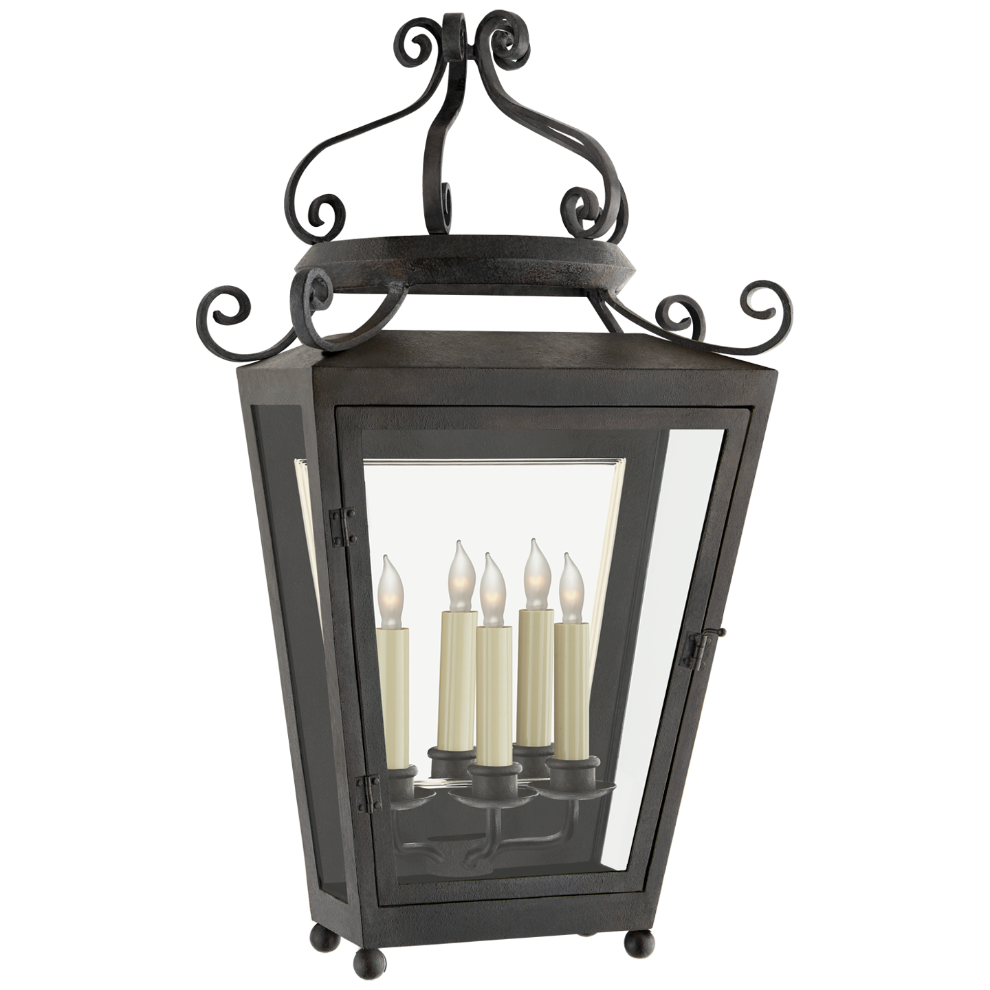 Lafayette Large 1/2 Sconce in French Rust with Clear Glass